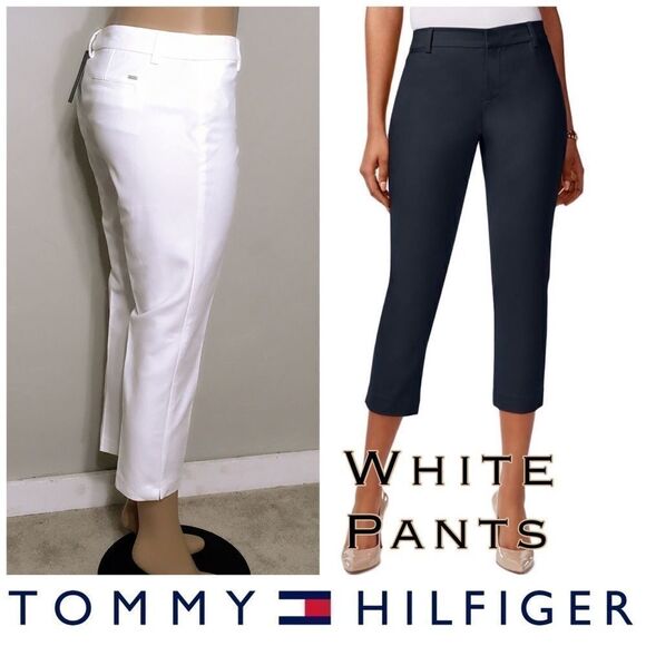 Tommy Hilfiger white slim stretch Capri pants. NWT - Picture 1 of 8